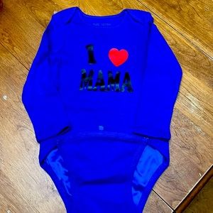 1❤️Mama.  New baby bodysuit.  Never worn/washed.  Size 12-18mth. .  100%Cotton